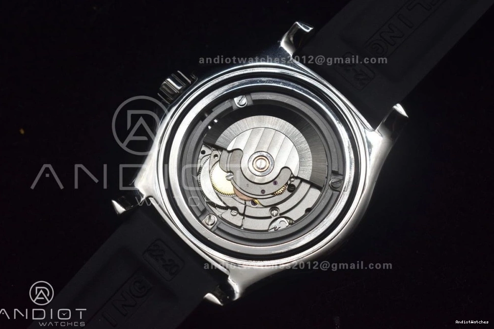 A Bezel Dial Rehaut Best Superocean Edition and 44 1:1 On Rubber Casual Black with TF Automatic Strap Yellow Black 471 0103